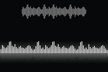 Audio frequency, colorful sound wave vector as icon illustration for music, podcast, streaming, digital equalizer, entertainment, visual display