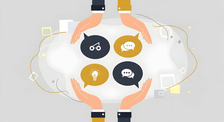 Collaborative teamwork fosters innovation, sparking bright ideas and clear communication for success