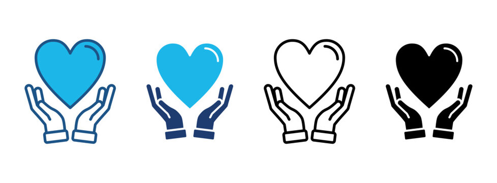 Kindness Icon Set With Multiple Styles. Vector Illustration