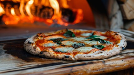 Delicious wood fired pizza the art of cooking with traditional flames for authentic flavor