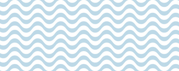 Seamless Wave Pattern, Hand drawn water sea vector background. Wavy beach print, curly grunge paint lines, watercolor stripes
