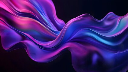 A smooth, flowing liquid wave of vibrant colors on a black background