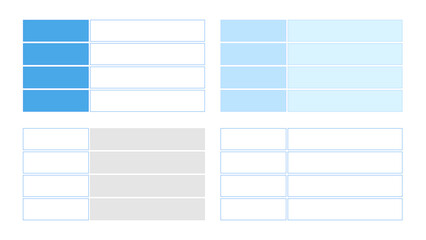 価格表のベクターイラスト