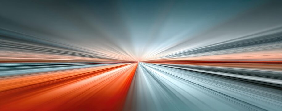 Abstract speed lines of orange and gray