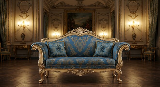 Gilded Elegance: Sapphire Dreams
