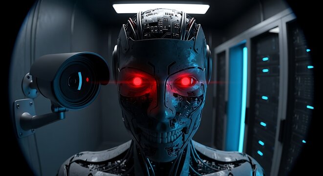 Robotic Surveillance Server Room.