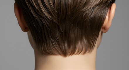 Fototapeta premium Back View of a Short Haircut