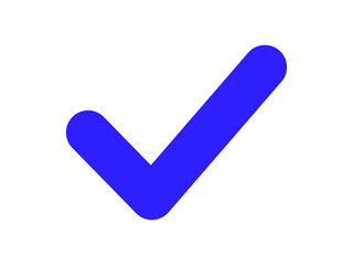 チェック　アイコン　青