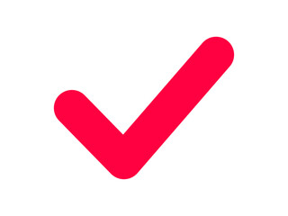 チェック　アイコン　赤