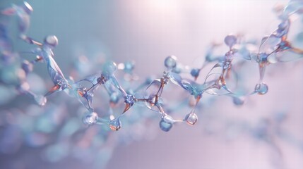 Modern concept illustration about amino acids and molecular health.