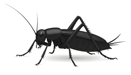 Black cricket illustration