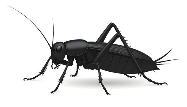 Black cricket illustration - Powered by Adobe