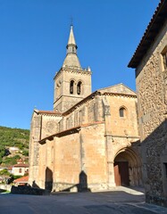 Obraz premium Historic church facade in a Spanish village