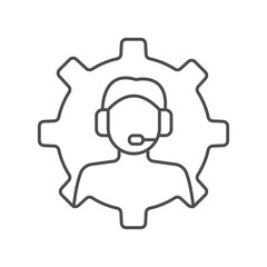 Technical support  thinline icon , vector, pixel perfect, illustrator file 
