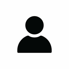 Black silhouette icon of a person user profile