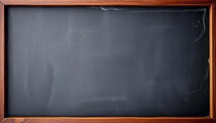 Rough, dark gray blackboard texture with a rustic brown wooden frame,   pattern,  detail