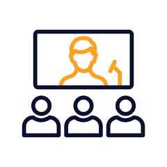 Conference  Outline bold Vector Icon which can be easily modified or Edited 
