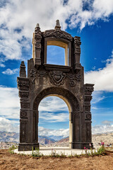 The Gate of the View Point Killi Killi in La Paz Bolivia