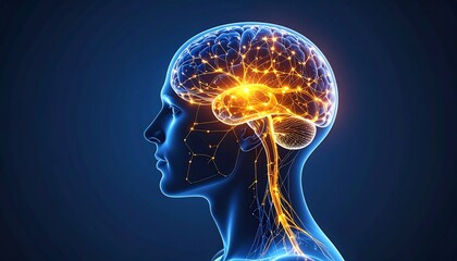 illustration of the human brain working