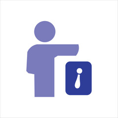 personal information icons. simple colored vector illustration