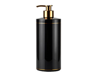 Obraz premium Luxury Black Cosmetic Lotion Pump Bottle on Isolated Background
