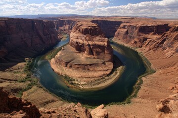 Horse Shoe Bend: Majestic View of Colorado River Curving in Glen Canyon
