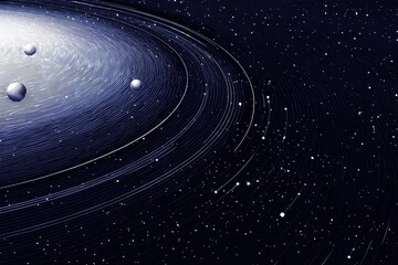 A depiction of a swirling galaxy.