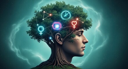 Mind's Tree Growth, Time, and Connections