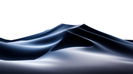 Smooth Sand Dunes on Transparent Background