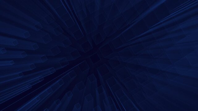A dark blue background with a diagonal grid pattern of evenly spaced squares dominates the image, creating a visually striking and organized composition