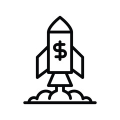Financial Startup line icon , vector, pixel perfect, illustrator fileProject 
