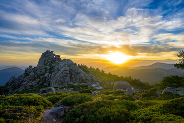 Sierra de Guadarrama al atardecer, Siete Picos