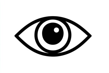 Simple eye icon in black and white.