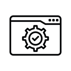 Web Setting line icon , vector, pixel perfect, illustrator file 
