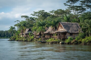 Iquitos Peru: Yanayacu River Town in the Amazon Rainforest Nature