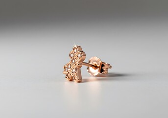 Rose Gold Sparkle: Diamond Child Earring