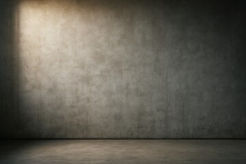 Empty concrete wall and floor with soft natural lighting for background, template, poster, or clean mockup design concept scene setup. Ai generative