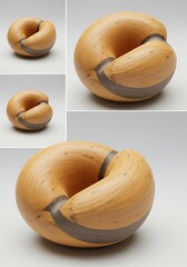 Twisted Wood Knot: A Threefold Study