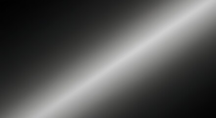 Abstract metallic background with a diagonal silver gradient and a shiny light reflection effect
