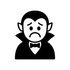character emotion vampire sadness vector on white background
Vector icon character with emotion