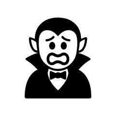 character emotion vampire fear vector on white background
Vector icon character with emotion