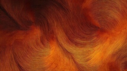 Abstract fiery background with flowing curved lines and hypnotic swirls creating a dynamic textured pattern in warm orange and red tones