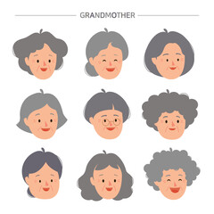 다양한 할머니들의 웃는 얼굴