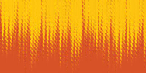 Retro vector halftone background with vibrant yellow hues. Smooth abstract tonal transition made by dots.