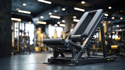 Fototapeta premium Empty Commercial Squat Rack Versatile Fitness Equipment for Strength Training