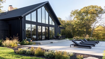 Obraz premium Modern house exterior with pool