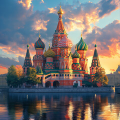 Obraz premium st basil cathedral in moscow