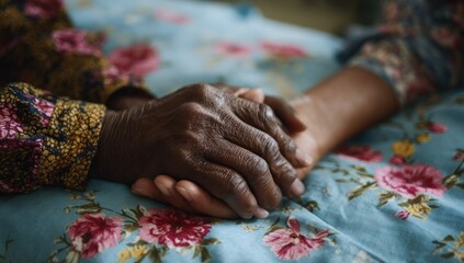 Close-up of two hands holding