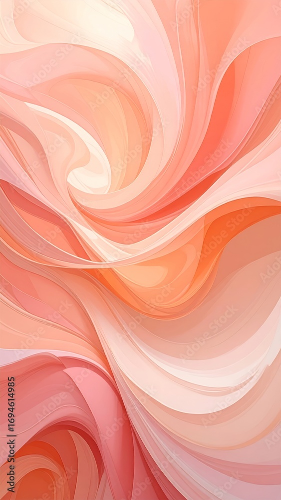 Canvas Prints abstract pink and orange swirls creating a stunning visual effect