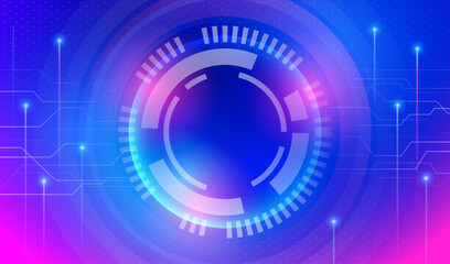 Circuit board technology blue background. abstract technology vector illustration